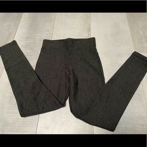 NWOT Zara basic collection thick grey textured dressy leggings